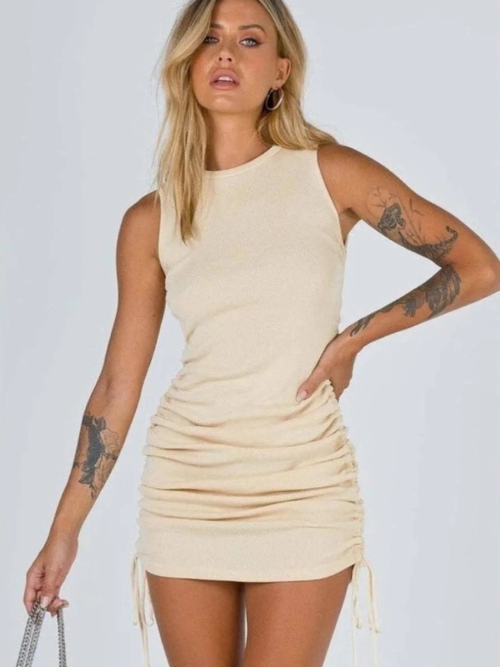 Lioness Sleeveless Ruched Mini Dress